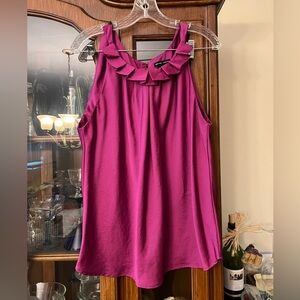New York & Company Pink Ruffled Sleeveless Tank Top. NEVER WORN.